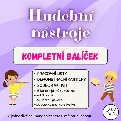 HUDEBNÍ NÁSTROJE - KOMPLETNÍ BALÍČEK MATERIÁLŮ