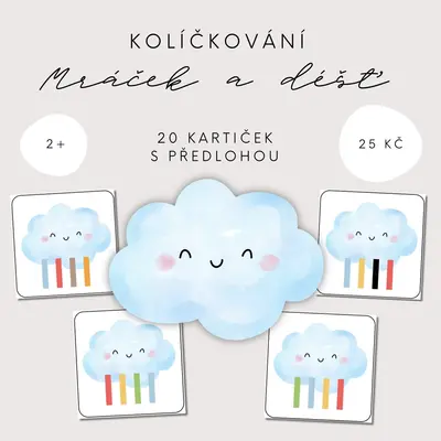 Kolíčkování - mráček a déšť
