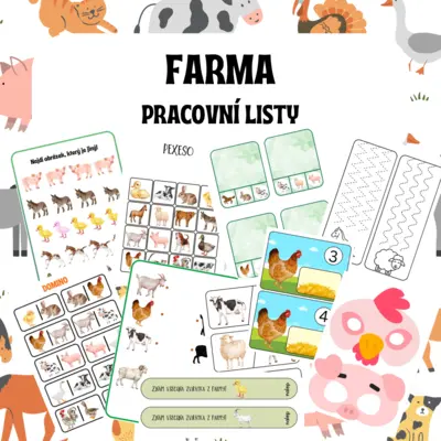 Hospodářská zvířata / farma - pracovní listy