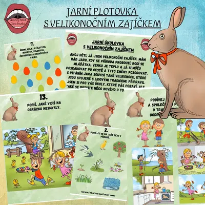 JARNÍ PLOTOVKA S VELIKONOČNÍM ZAJÍČKEM 