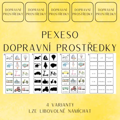 PEXESO - DOPRAVNÍ PROSTŘEDKY
