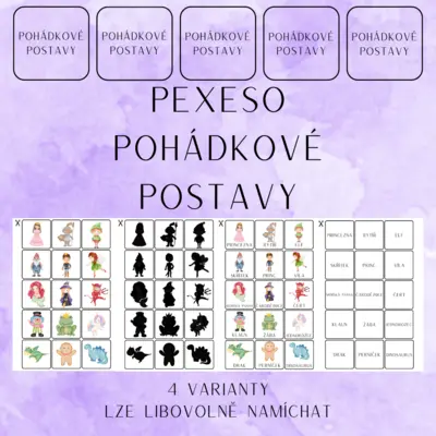 PEXESO - POHÁDKOVÉ POSTAVY