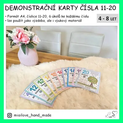 Demonstrační karty - ČÍSLA 11-20