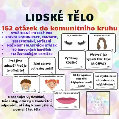 LIDSKÉ TĚLO - 152 kartiček do komunitního kruhu