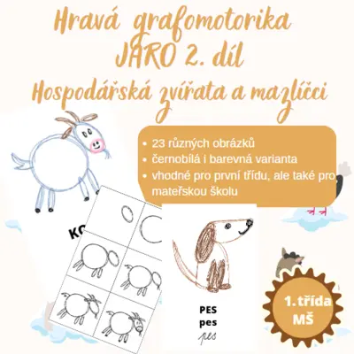 Hravá Grafomotorika - hospodářská zvířata a mazlíčci