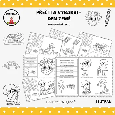PŘEČTI A VYBARVI - DEN ZEMĚ