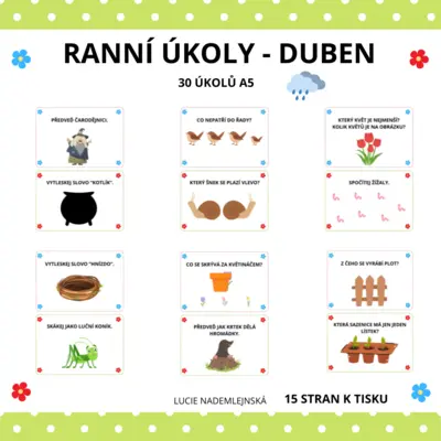 RANNÍ ÚKOLY DUBEN