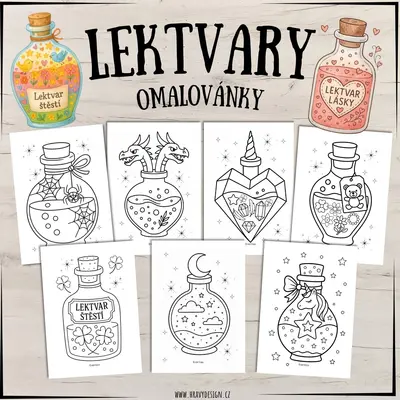 Omalovánky - kouzelné lektvary