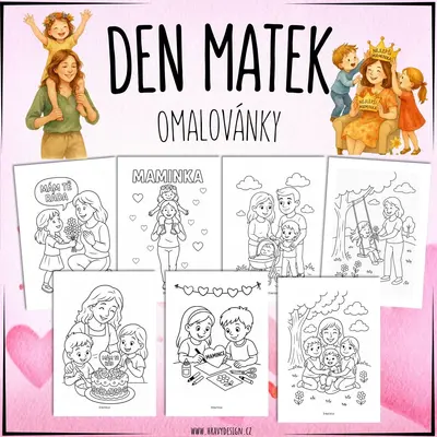 Den matek - Omalovánky
