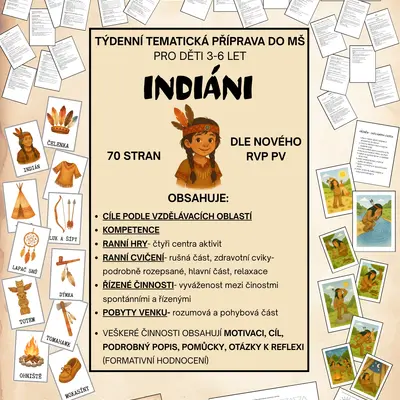 Týdenní tematická příprava do MŠ- INDIÁNI