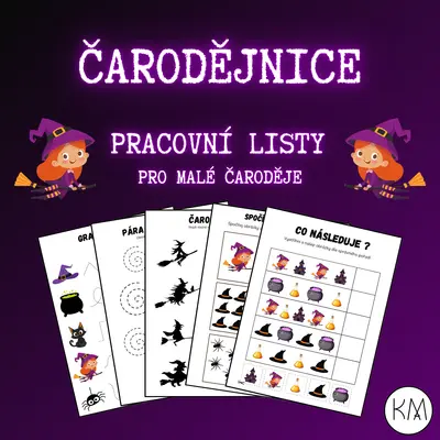 ČARODĚJNICE - PRACOVNÍ LISTY
