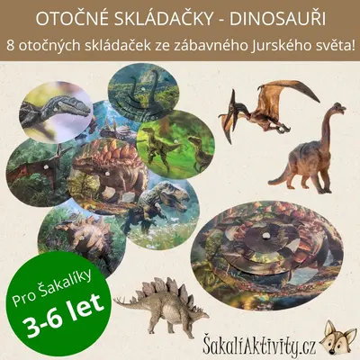  DINOSAUŘI - otočné skládačky 