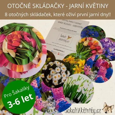 JARNÍ KVĚTINY - otočné skládačky 