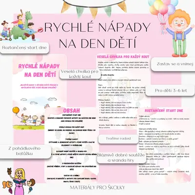 Rychlé nápady na Den dětí