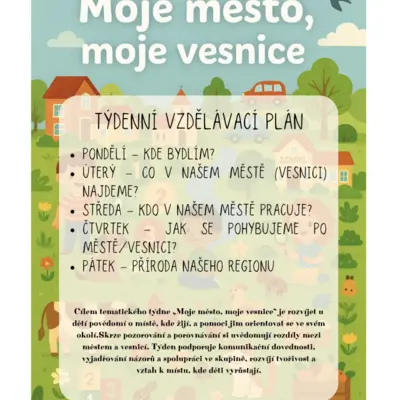 Město, vesnice - místo, kde žijeme