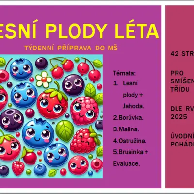 Lesní plody (léta), týdenní příprava do MŠ  
