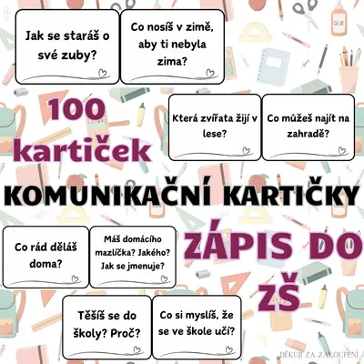 ZÁPIS DO ŠKOLY - komunikační kartičky
