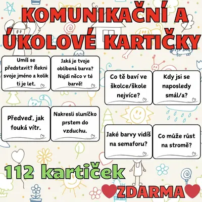Komunikační a úkolové kartičky - 112 kartiček