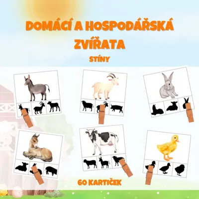 DOMÁCÍ A HOSPODÁŘSKÁ ZVÍŘATA - stíny