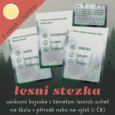 LESNÍ STEZKA | venkovní bojovka na školku nebo školu v přírodě