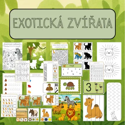 EXOTICKÁ ZVÍŘATA - Pracovní listy