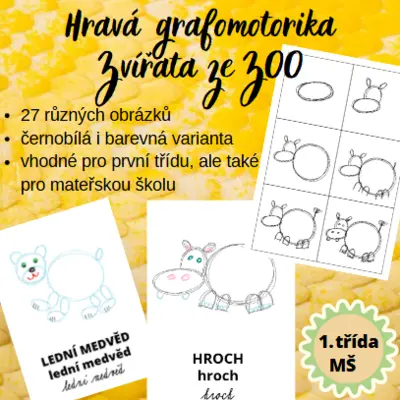 Hravá grafomotorika - Zvířata ze ZOO