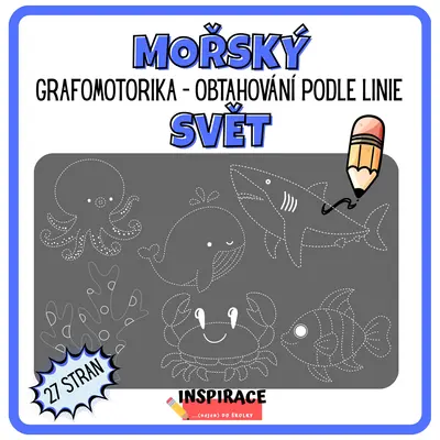 MOŘSKÝ SVĚT -🦈 grafomotorika