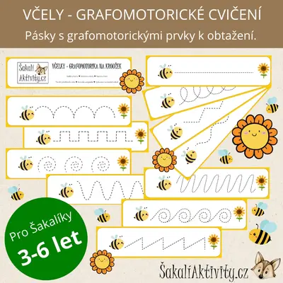 VČELY - grafomotorické cvičení 