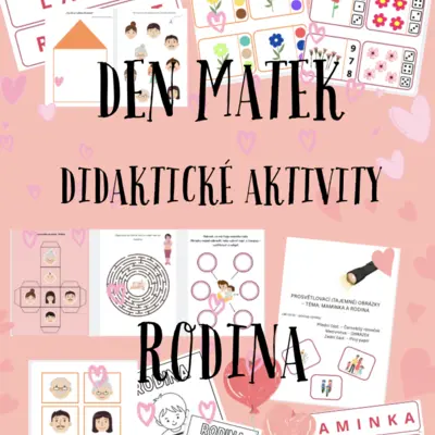karty a pracovní listy na téma MAMINKA A RODINA