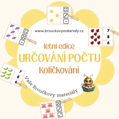 Určování počtu - léto, kolíčkování 