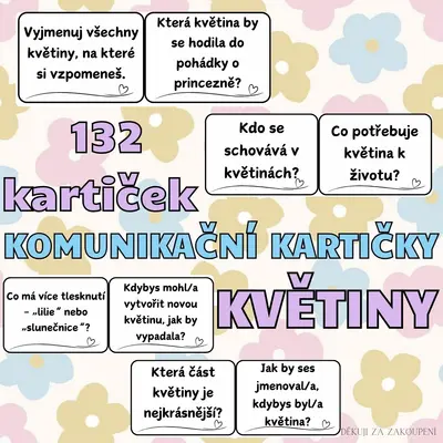 KVĚTINY - 132 komunikačních kartiček