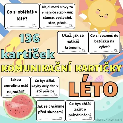 LÉTO - 136 komunikačních kartiček