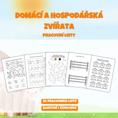 DOMÁCÍ A HOSPODÁŘSKÁ ZVÍŘATA - pracovní listy