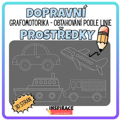 DOPRAVNÍ PROSTŘEDKY 🚗 - grafomotorika