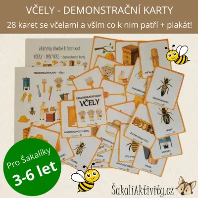  VČELY, DEN VČEL - demonstrační karty 