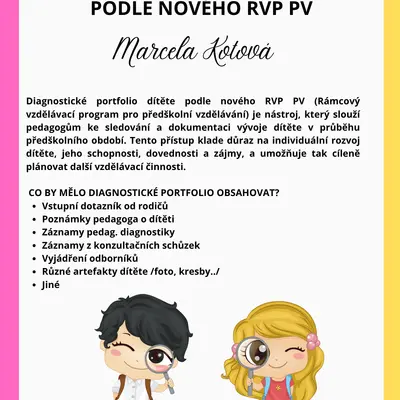Diagnostické portfolio dítěte podle nového RVP PV