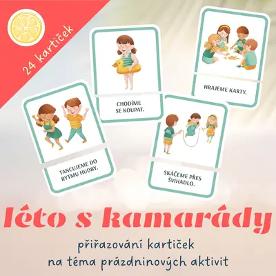 LÉTO S KAMARÁDY | přiřazování kartiček