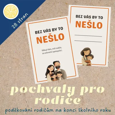 POCHVALY PRO RODIČE | poděkování na konci školního roku