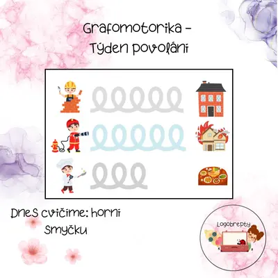 Grafomotorika - horní smyčka