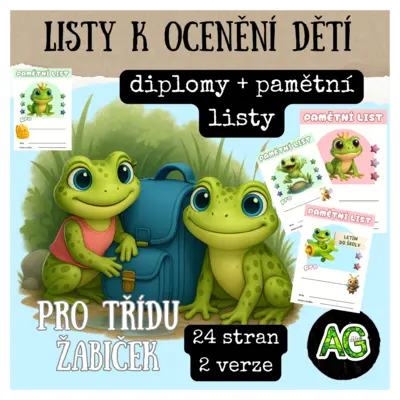 ŽABIČKY - DIPLOMY A PAMĚTNÍ LISTY