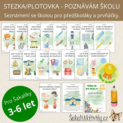  Plotovka/stezka - Poznávám školu - pro prvňáčky a předškoláky 