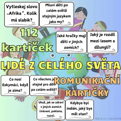 LIDÉ Z CELÉHO SVĚTA- 112 komunikačních kartiček