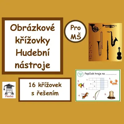 Obrázkové křížovky Hudební nástroje