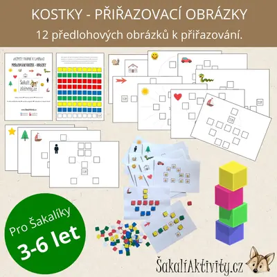  KOSTKY - přiřazovací obrázky 