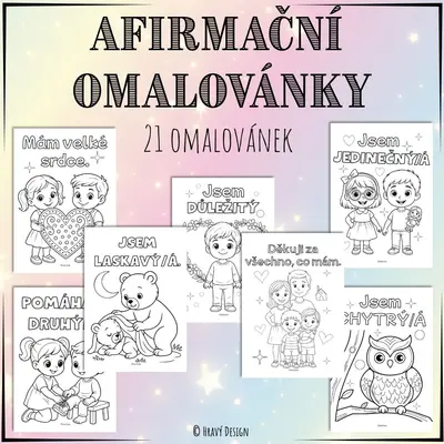 Afirmační omalovánky - afirmace pro děti