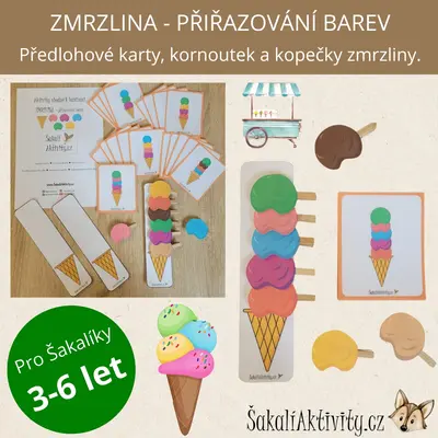 Sada aktivit - ZMRZLINA - přiřazování barev