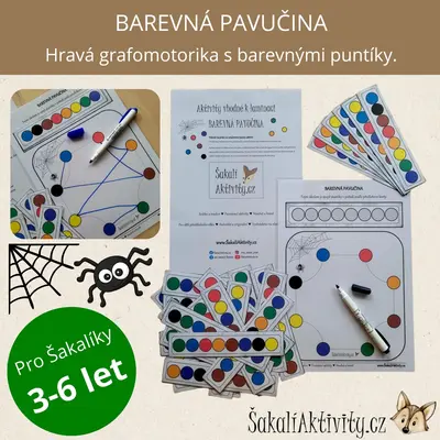 BAREVNÁ PAVUČINA- předlohové karty