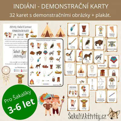  Indiáni - demonstrační karty 