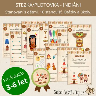  Plotovka/stezka - Indiáni 
