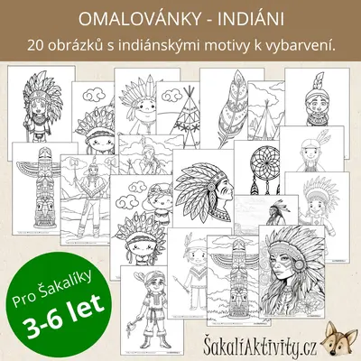  Omalovánky - INDIÁNI 